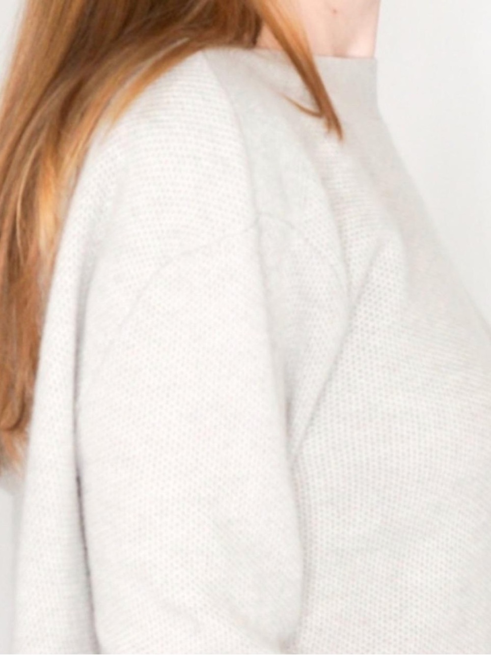 Club Monaco Cashmere Light Gray Drape-Back Women’s Sweater - Picture 3 of 6